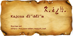 Kajcsa Ádám névjegykártya